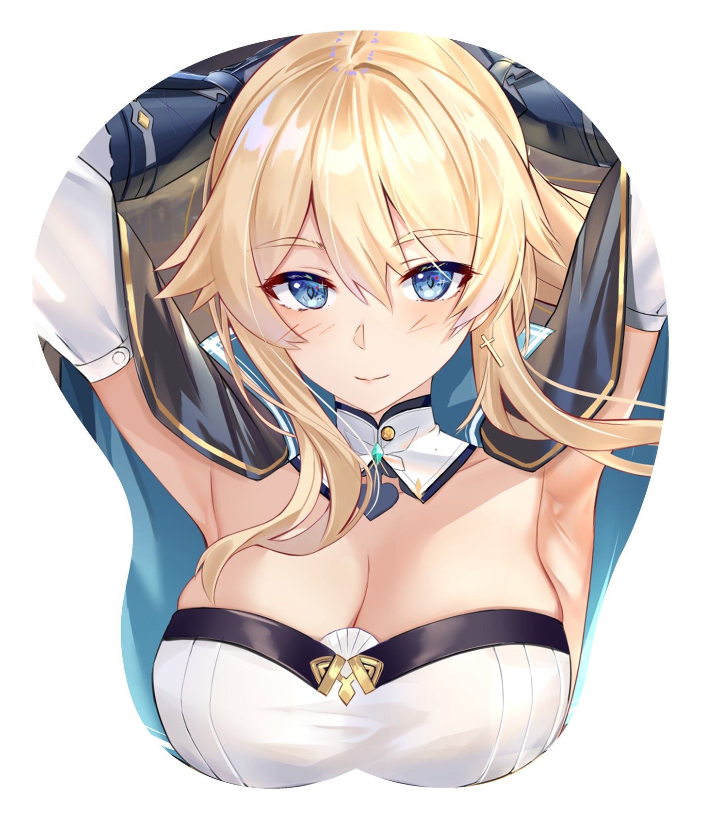 Tapis de souris Genshin Impact Hutao Ganyu Keqing Eula Yae Miko Gamer Anime Sexy Girl Tapis de souris 3D Oppai Silicone Gel Poignet Souple Mous