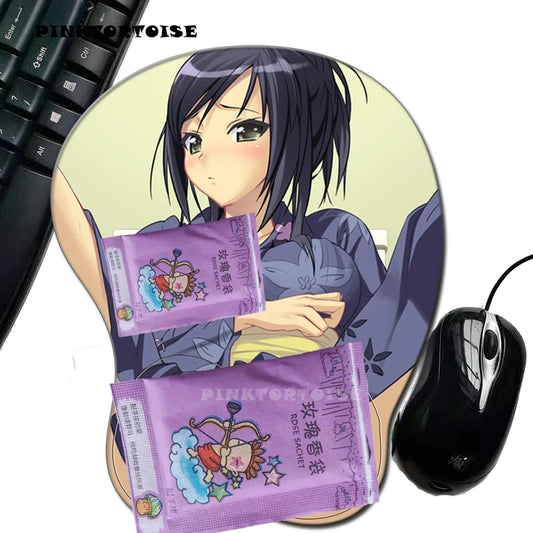 PINKTORTOISE Anime 3D Sion Astala Mouse Pad  with Silicone Wrist Rest Mousepad Chest Mouse Hand PC Office Comic Mouse mat