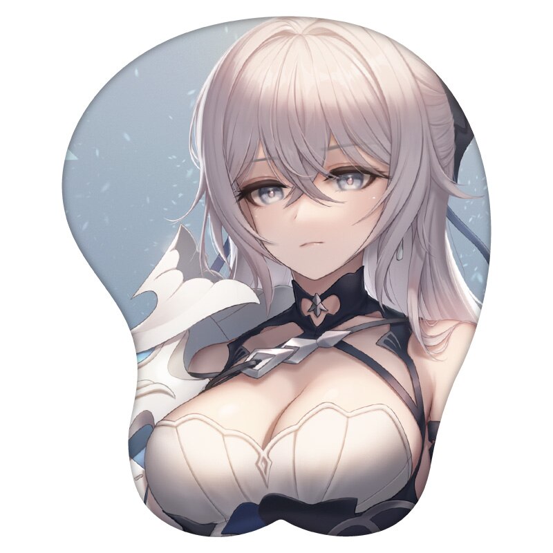 3D Mouse Pad Bronya Zaychik Honkai Impact 3rd Anime Wrist Rest Silicone Sexy Creative Gaming Mousepad Mat