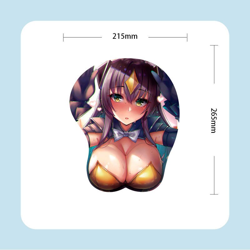 Anime Sexy Girl 3D Mouse Pad Mouse Mat with Wrist Rest Silicone Laptops Computer Mouse Pad Work Office Gaming Desk Mat Gift