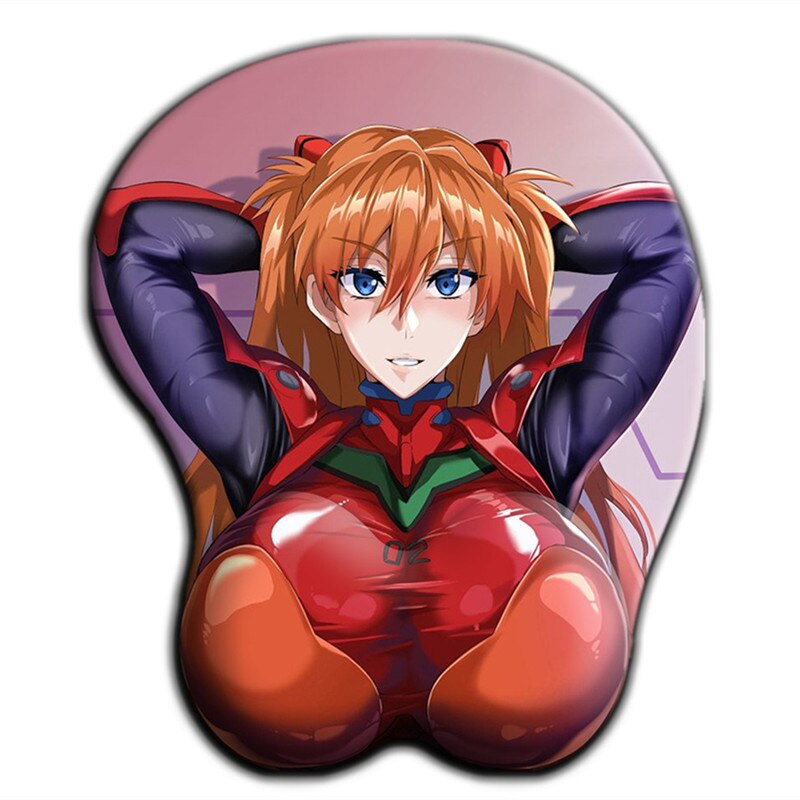 Super Large EVA Souryuu Asuka Langley Oversized Boobs Sexy Mouse Pad for Azur Lane3D Gaming Cute Anime Mouse Pad Wrist Rest Mat