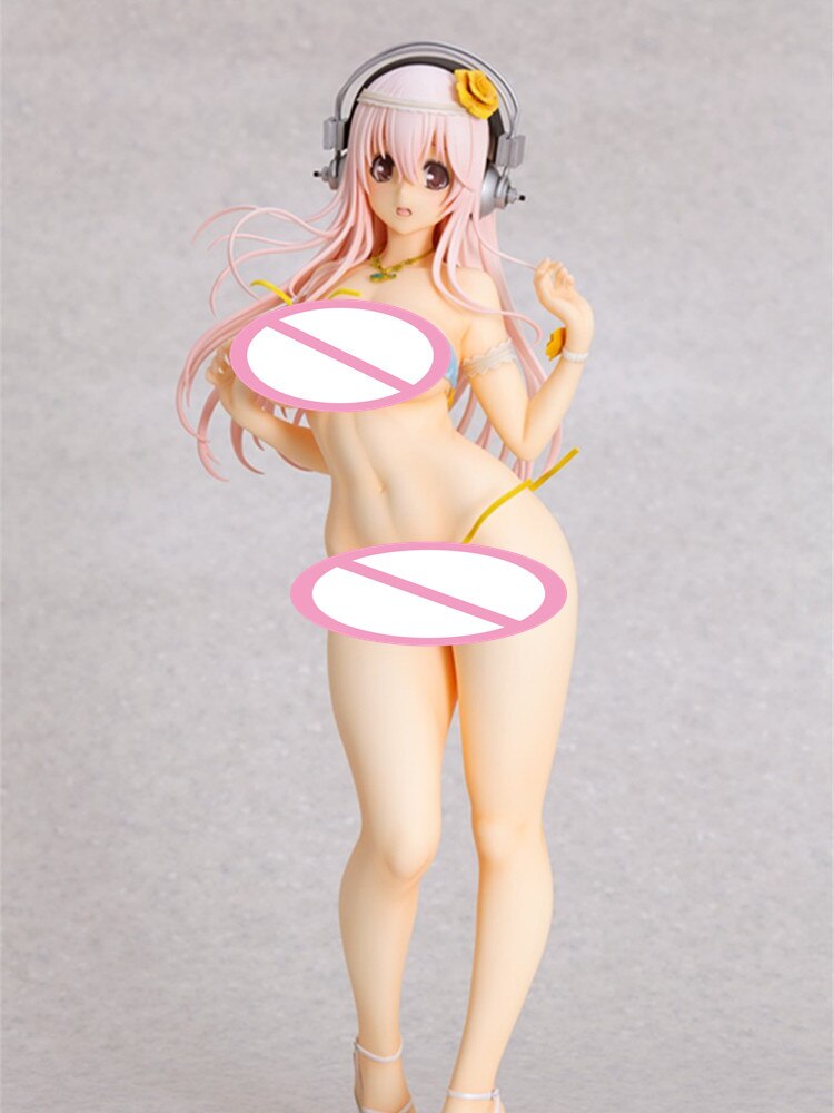 35cm Super Sonico Sexy Anime Figure SUPERSONICO Summer Vacation Action Figure Adult Anime Girl Figure Collectible Model Doll Toy