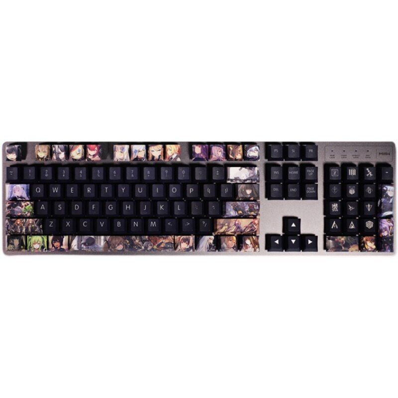 108 Keys PBT 5 Sides Dye Subbed Keycaps Cartoon Anime Gaming Key Caps Cherry Profile Keycap For Girls Frontline