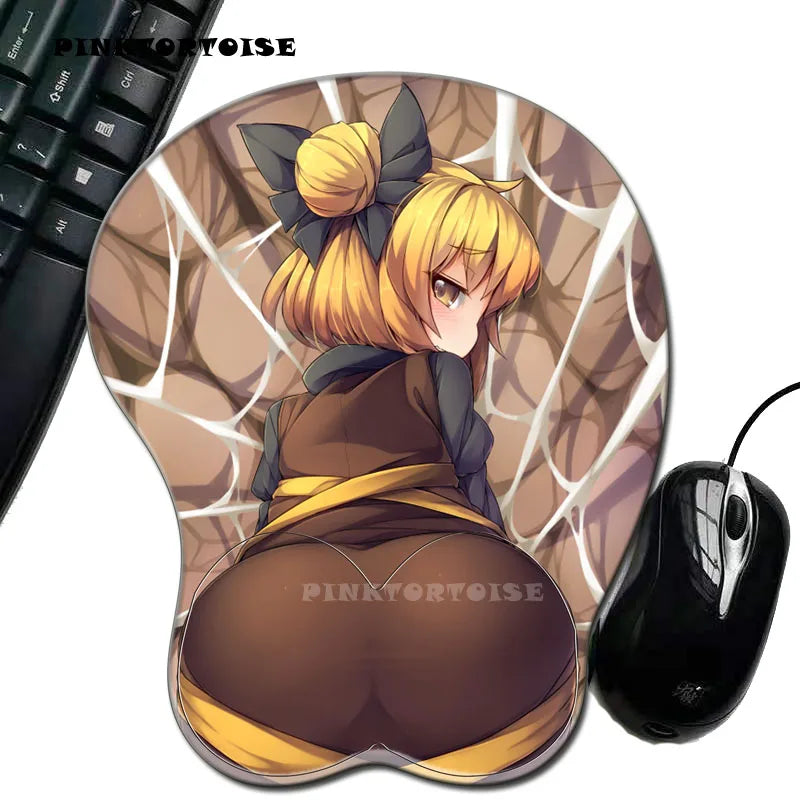 PINKTORTOISE MOUSE MAT Anime Kurodani Yamame mousepad MAT Soft Mouse Pads with Wrist Rest Gaming Mousepad Mat for LOLCSGO