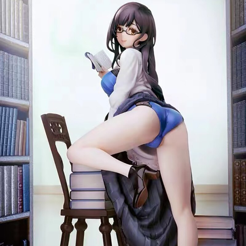 27cm Native The Literary Type Anime Figure Book Girl Akemi Mikoto Action Figure Literary Type Girl Adult Figurine Doll