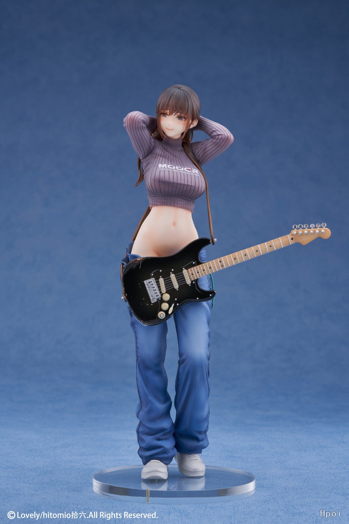 25cm Lovely Guitar Sisters Mei Mei Sexy Girl Anime Figure Guitar Sisters Action Figure Adult Collectible Model Doll Toys Gifts