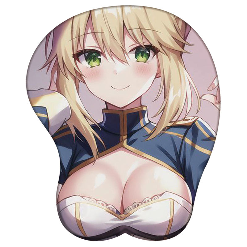 Saber Rin Sakura Alter 3D Silicone Mousepad Fate Stay Night Zero 3D Wristband Mouse Pad Anime Gaming Diy 3D Wrist Rest Mouse Mat