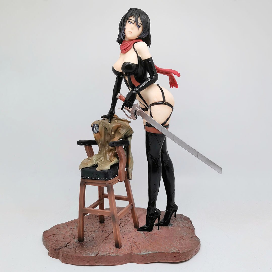 Attack on Titan Shingeki no Kyojin Figure Mikasa Ackerman Anime PVC Action Figure Toy GK Game Statue Adult Collection Model Doll