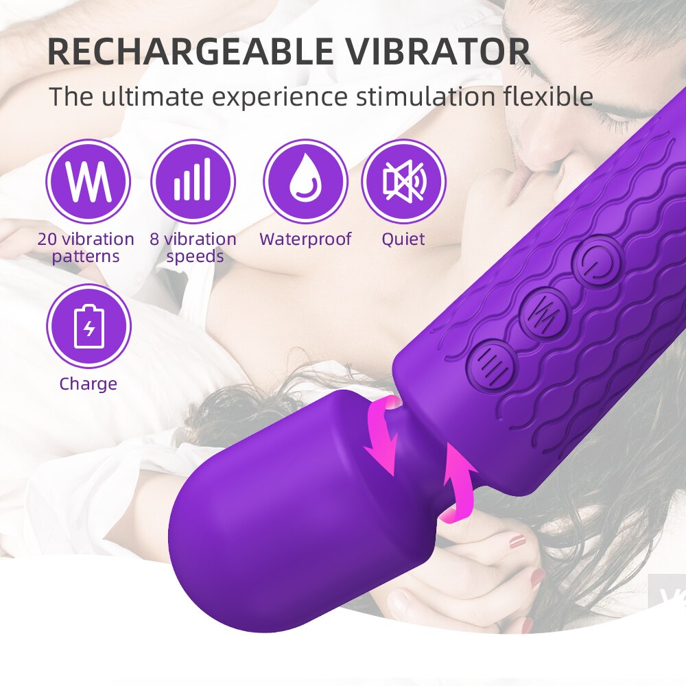 AV Vibrator for Women Clitoris Stimulator USB Rechargeable Massager Goods Sex Toys for Adults 18