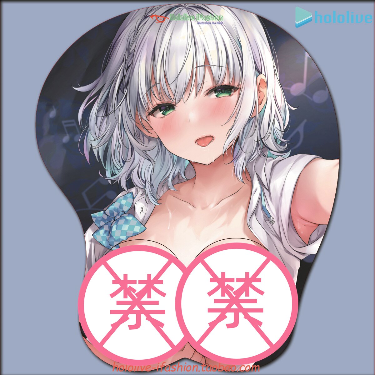 Shirogane Noel Sexy 3D Mousepad Vtuber hololive Hand Wrist Rest Mouse Pad Mousepad Silicone Breast Oppai Soft Mouse Mat Otaku