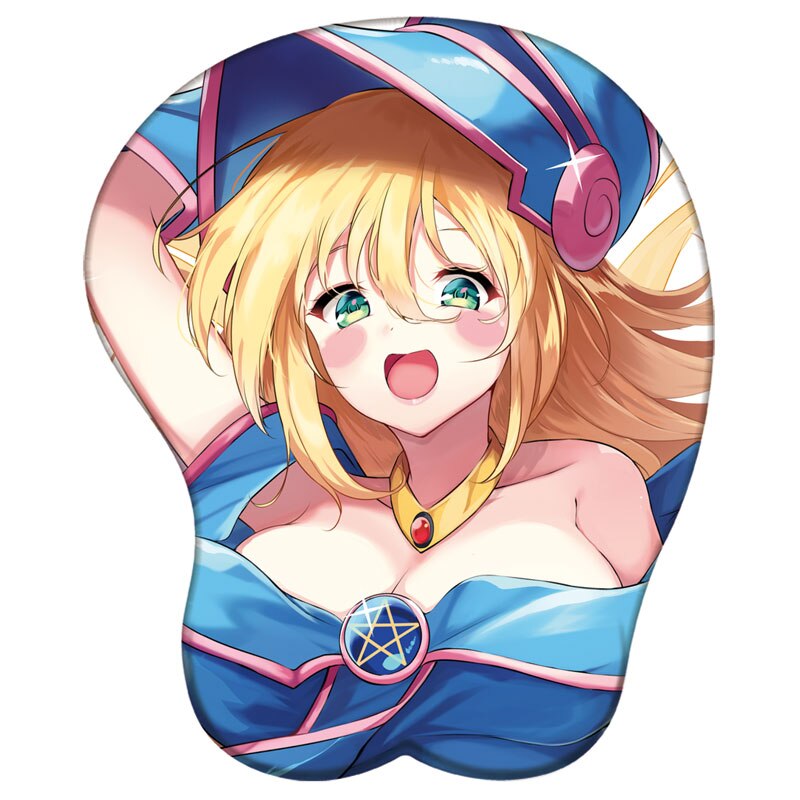 Yu Gi Oh 3D Silicone Mousepad Black Magician Girl Mazaki Anzu Wrist Support Mouse Pad Anime Oppai Sexy Girl Wrist Rest Mouse Pad