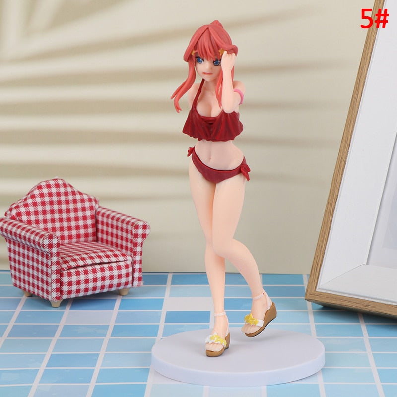 20CM Anime The Quintessential Quintuplets Action Figure Nakano Ichika Nino Itsuki Sexy Swimsuit Standing Kawaii Collection Toys