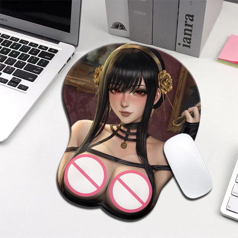 Yor Forger 3D Mousepad Spy Family Anime Hand Wrist Rest Sexy Soft Silica Gel Gaming Silicone Mouse Pad Mat Oppai Otaku Office