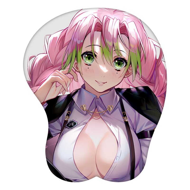 Anime 3D Mouse Pad Kanroji Mitsuri Kimetsu No Yaiba Wrist Rest Silicone Sexy Creative Gaming Mousepad Mat