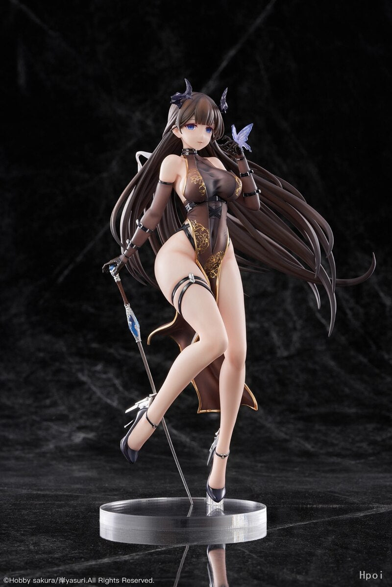 26CM Anime Figures Lost Order Moyan Devil Ver 1/7 Scale Sexy Cheongsam Standing Girl PVC Statue Model Decoration Collection Doll