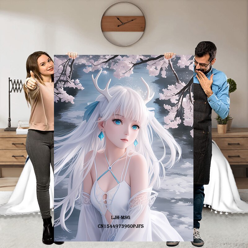 Hot Body Anime Sexy Girl Modern Blanket Flannel Soft Plush Hentai Sofa Bed Throwing Cartoon Blankets for Beds Gifts Dropshipping