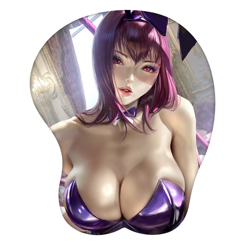 Tapis de souris 3D Fate/Stay Night Scathach Repose-poignet Anime Tapis de souris de jeu créatif en silicone