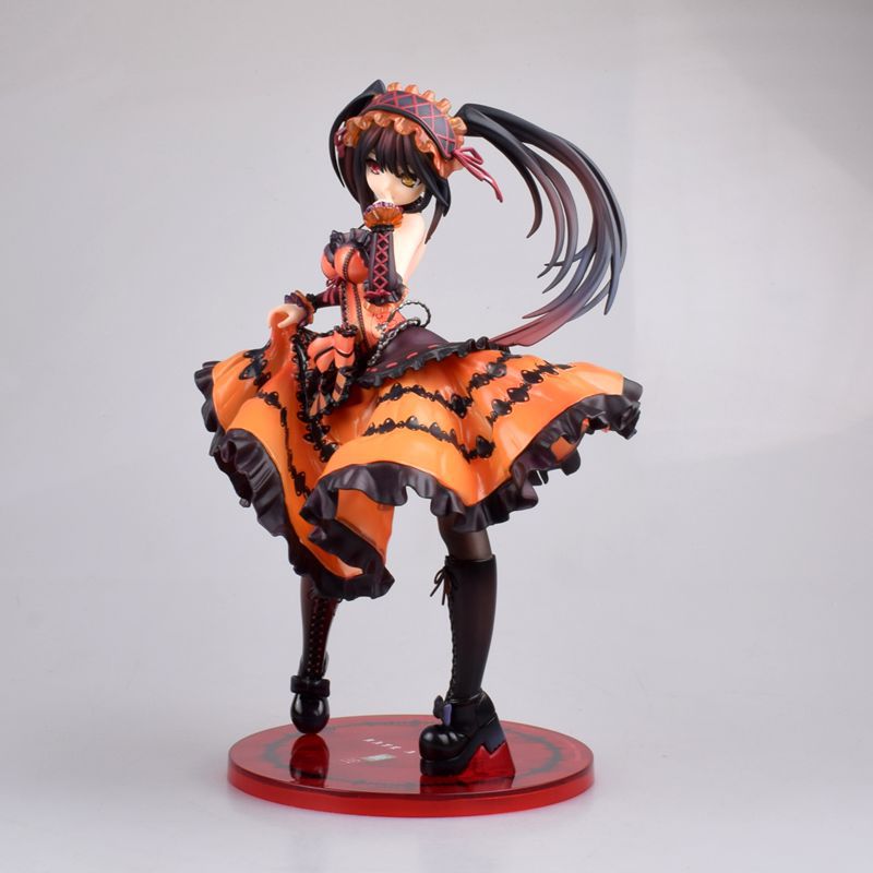 22cm Anime Sexy Girl Figure Toys Date A Live Tokisaki Kurumi Lingerie Pistol ver. PVC Action Figure Toys Collection Model Doll