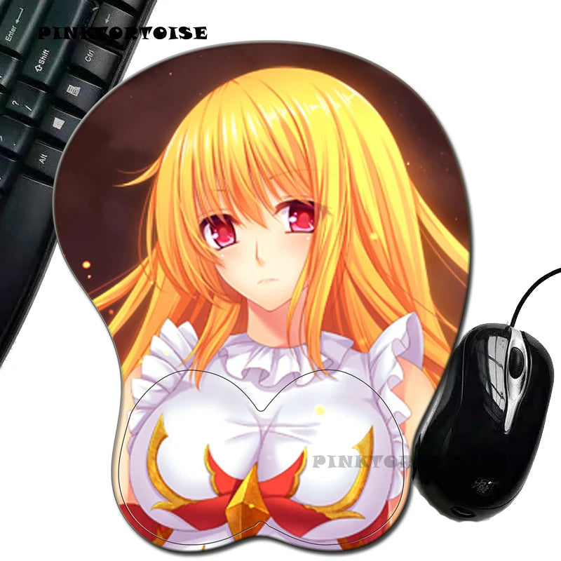 PINKTORTOISE  MOUS Anime Mousepad Ultear Milkovich mousepad Wrist Rest Big soft Breast 3D Gaming FAIRY TAIL Silicon Mouse Pad