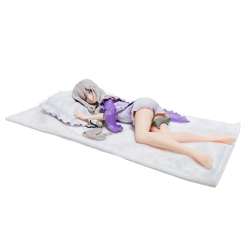 Re:Zero kara Hajimeru Isekai Seikatsu Emilia Puck 1/7 PVC Action Figure Sexy Cut Girl Anime Hentai Model Dolls Gift Toys