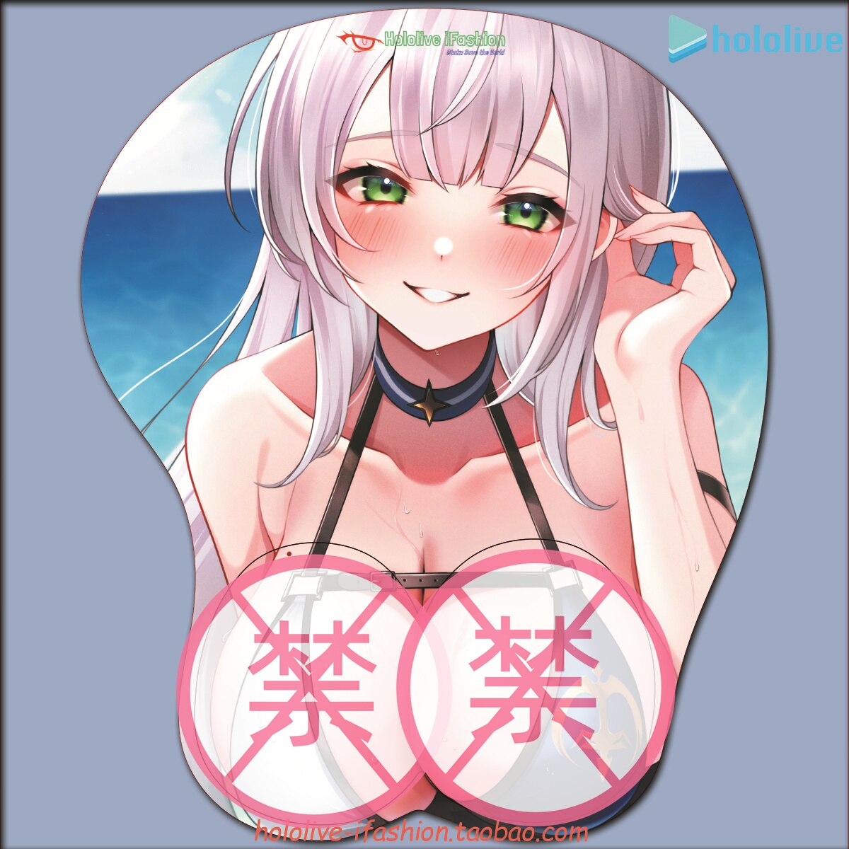 Shirogane Noel Sexy 3D Mousepad Vtuber hololive Hand Wrist Rest Mouse Pad Mousepad Silicone Breast Oppai Soft Mouse Mat Otaku