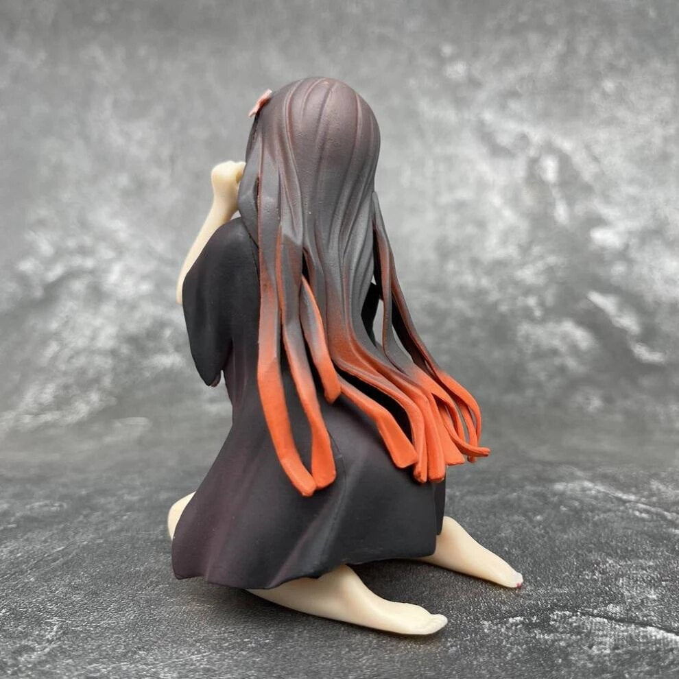 Hot 12CM Figure Kamado Nezuko Anime Demon Slayer Seated Undressing