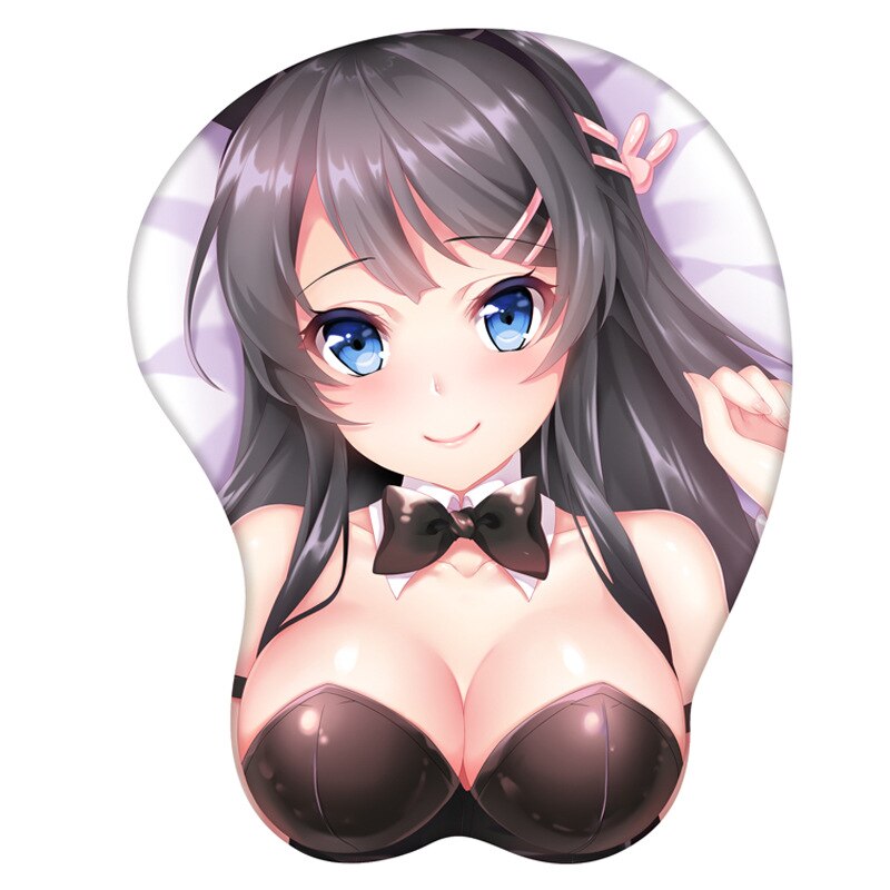 Sexy 3D Stereo Mouse Pad with Wrist Anime SPY X Family Azur Lane Sakurajima Mai Silicone Soft Mouse Mat Computer Gaming Pads