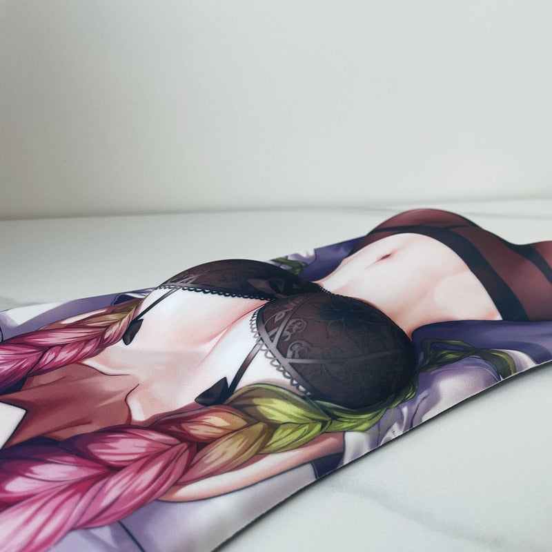 415mm Kimetsu No Yaiba Kanroji Mitsuri 3D Whole Body Large Mouse Pad Arm Wrist Rest Anime Sexy Oppai Pad