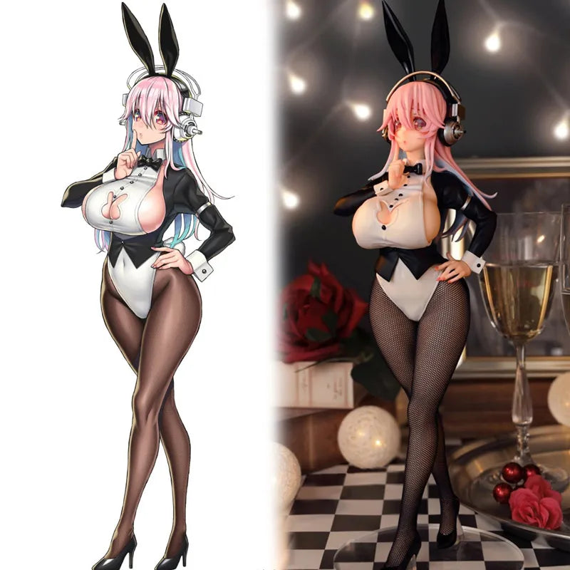 31cm FuRyu SoniComi Super Sonico BiCute Bunnies Anime Sexy Girl PVC Action Figure Toy  Adults Collection Model Doll gifts