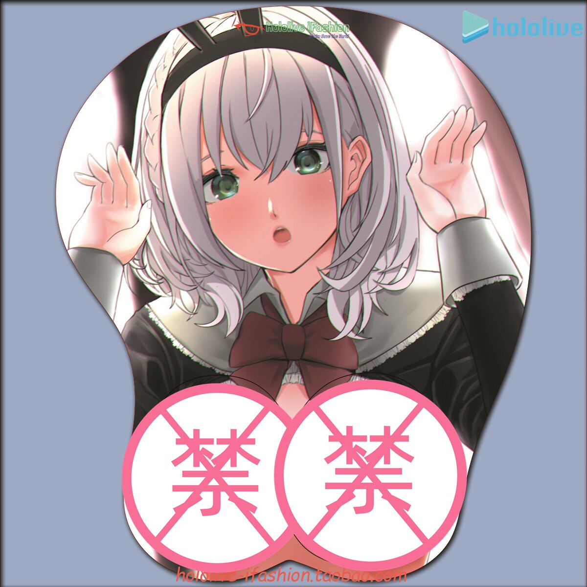 Shirogane Noel Sexy 3D Mousepad Vtuber hololive Hand Wrist Rest Mouse Pad Mousepad Silicone Breast Oppai Soft Mouse Mat Otaku