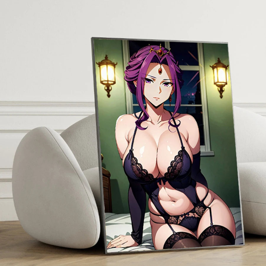 Hot Sexy Beauty Canvas Wall Art, Queen Princess Canvas Poster, Cartoon Anime Prints Poster For Living Room Home Decor Frameless