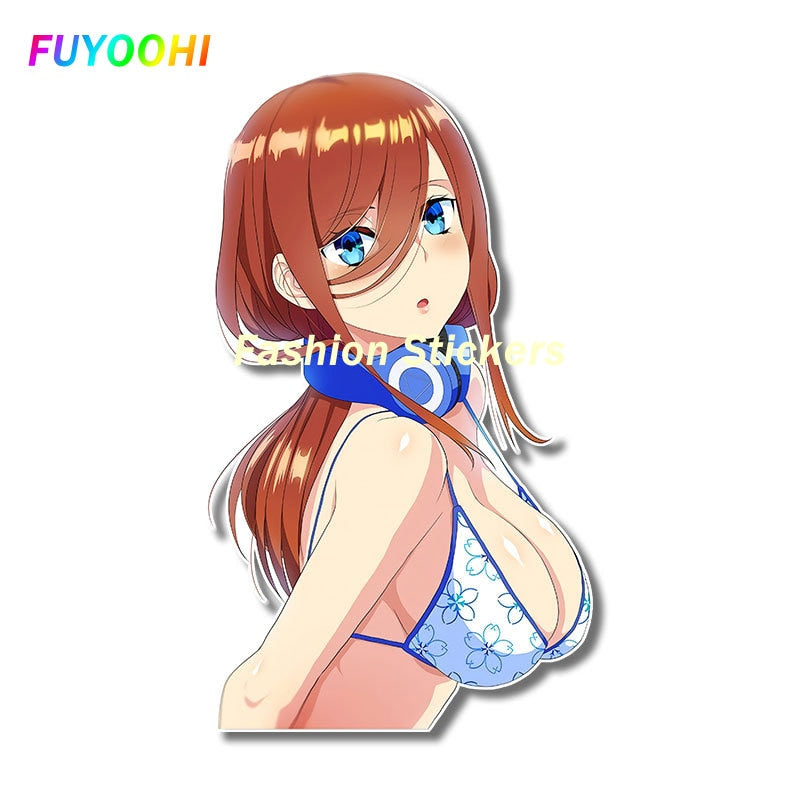 Sexy anime girl Sticker | Bikini Anime girl stickers | Sexy swimsuit stickers | underwear car stickers decal anime cute car accessories decoration