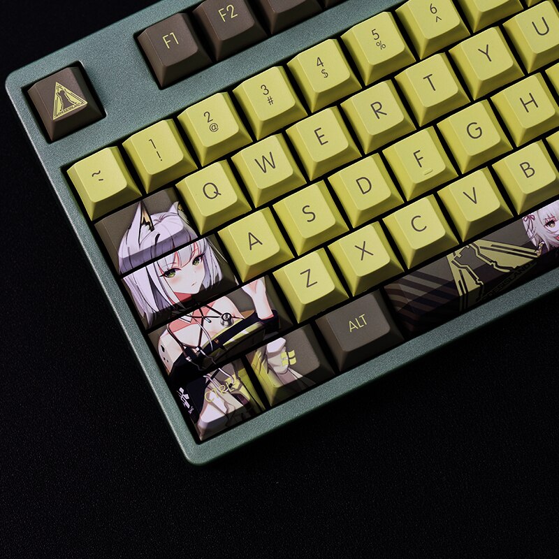 108 Keys/set 5 Sides PBT Dye Subbed Keycaps Cartoon Anime Gaming Key Caps Cherry Profile Keycap For Arknights Kal'tsit