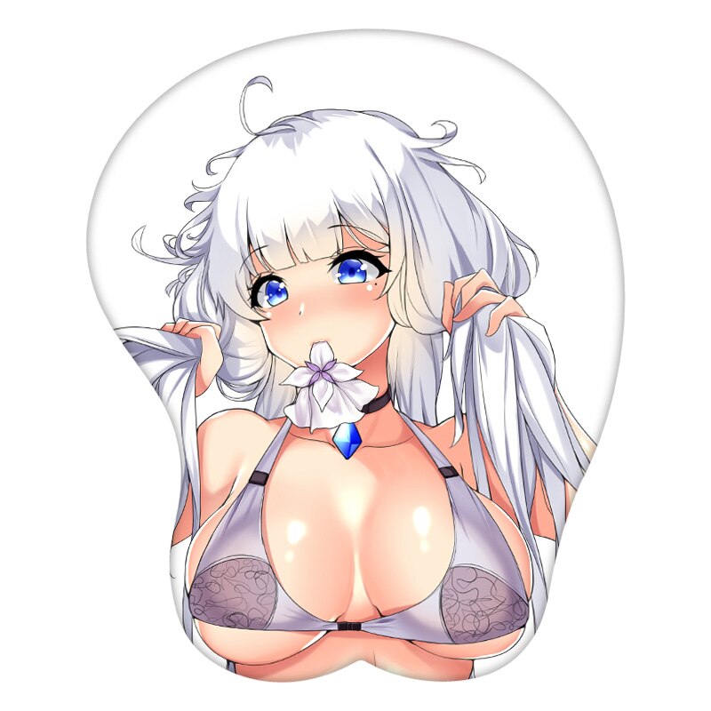 3D Mouse Pad Illustrious Azur Lane Anime Wrist Rest Silicone Sexy Creative Gaming Mousepad Mat