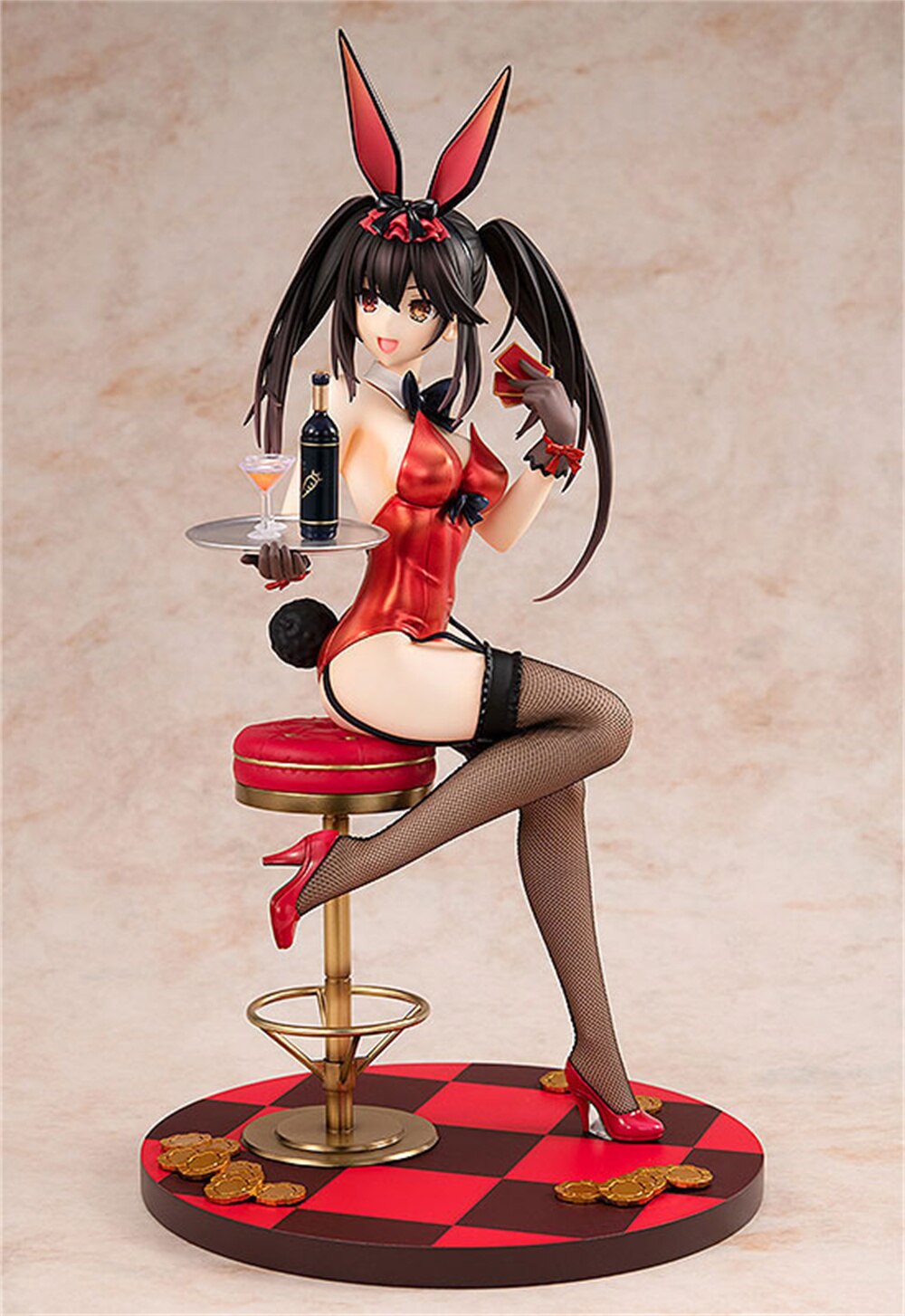 26cm Date A Live Tokisaki Kurumi 1/7 Bunny Ver PVC Action Figure Sexy Cut Girl Anime Hentai Model Dolls Collection Gift Toys