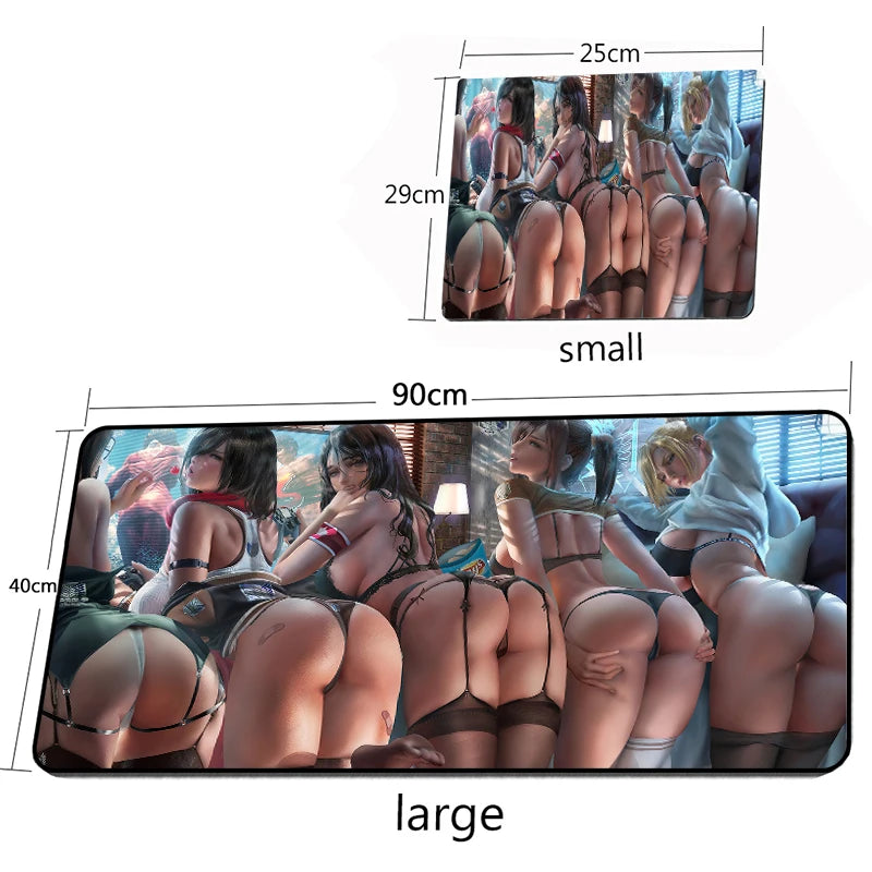 Hentai HD Wallpaper Topless Mouse Pad Gaming Anime MousePad Sexy Girl Big Table mat Gamer Accessories Keyboard Mouse mats