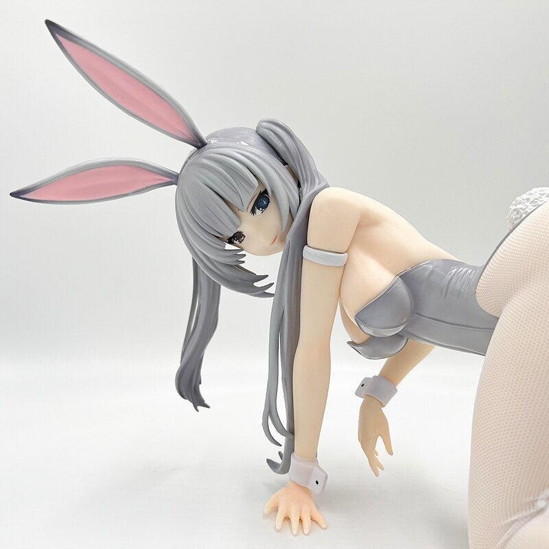 B-STYLE Date A Live White Queen Sexy Anime Figure FREEing Date A Bullet Bunny Girl Action Figure Kurumi Tokisaki Figure Doll Toy