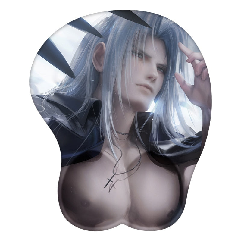 Sephiroth Final Fantasy 3D Mouse Pad Anime Wrist Rest Silicone Sexy Creative Gaming Mousepad Mat