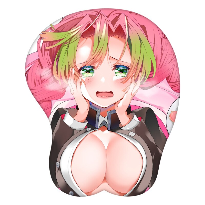 Anime 3D Mouse Pad Kanroji Mitsuri Kimetsu No Yaiba Wrist Rest Silicone Sexy Creative Gaming Mousepad Mat