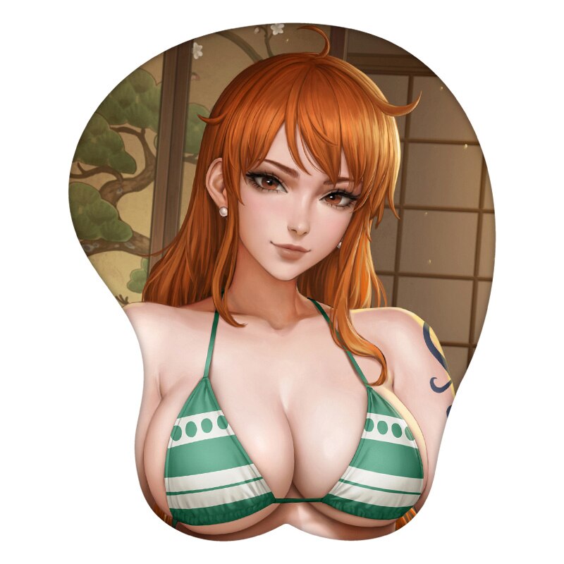 3D Mouse Pad Nami One Piece Anime Wrist Rest Silicone Sexy Creative Gaming Mousepad Mat