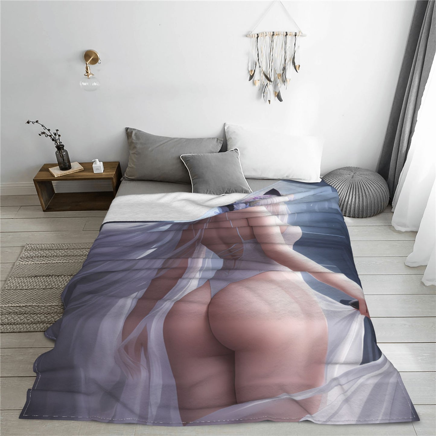 Hot Body Anime Sexy Girl Modern Blanket Flannel Soft Plush Hentai Sofa Bed Throwing Cartoon Blankets for Beds Gifts Dropshipping