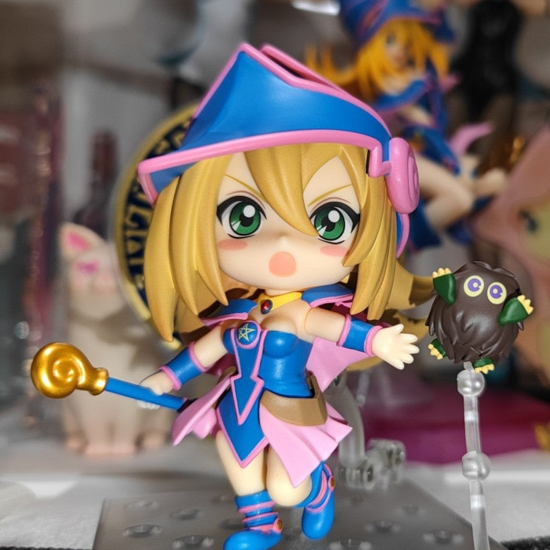 Yu Gi Oh Black Figure Magician Girl 1596 Dark Anime Figurine 10cm PVC Statue Collection Model Action Figure Toys Gifts For Kids