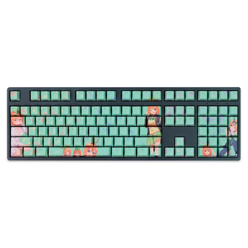 108 Keys PBT Dye Subbed Keycaps Anime Key Caps OEM Profile Backlit Keycap For The Quintessential Quintuplets Nakano Yotsuba