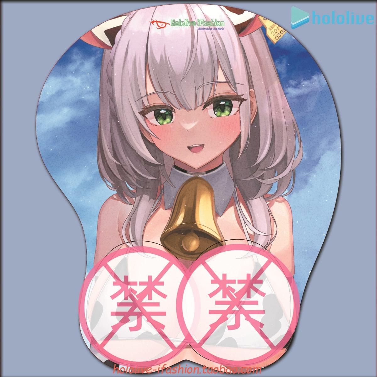 Shirogane Noel Sexy 3D Mousepad Vtuber hololive Hand Wrist Rest Mouse Pad Mousepad Silicone Breast Oppai Soft Mouse Mat Otaku