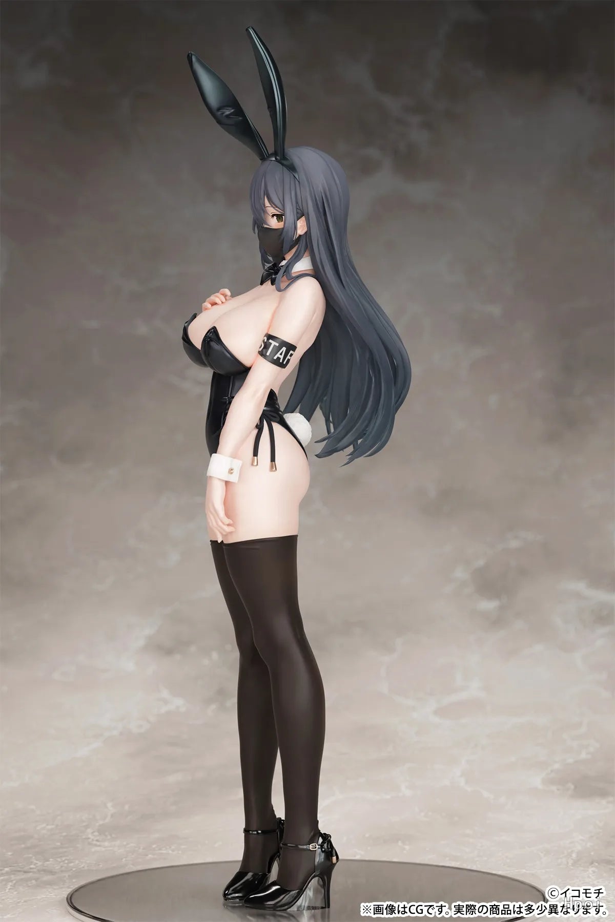 1/7 B full Anime Girl Figure Kuro Bunny Kouhaichan Mask Ver 25cm PVC Action Figure Toy Adults Collection hentai Model Doll gifts