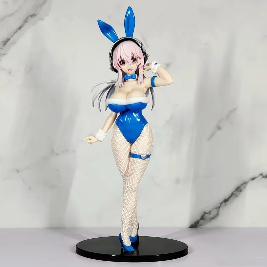 30cm FuRyu BiCute Bunnies Super Sonico Sexy Anime Figure SUPERSONICO Bunny Girl Action Figure Adult Collection Model Doll Toys