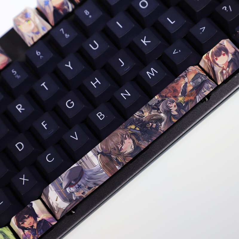 108 Keys PBT 5 Sides Dye Subbed Keycaps Cartoon Anime Gaming Key Caps Cherry Profile Keycap For Girls Frontline