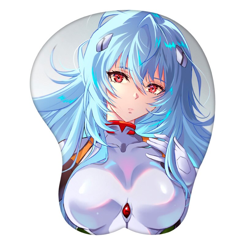 3D Mouse Pad Ayanami Rei Anime Wrist Rest Silicone Sexy Creative Gaming Mousepad Mat