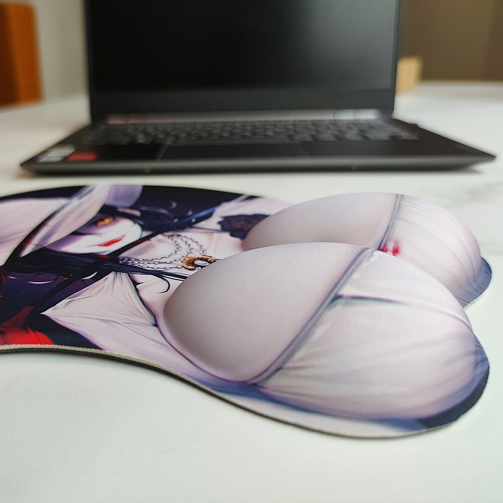 Creative Lady Alcina Dimitrescu Sexy Big Breast Mouse Pad Gaming Anime 3D Oppai Silicon with Wrist Kawaii Large Table Mat