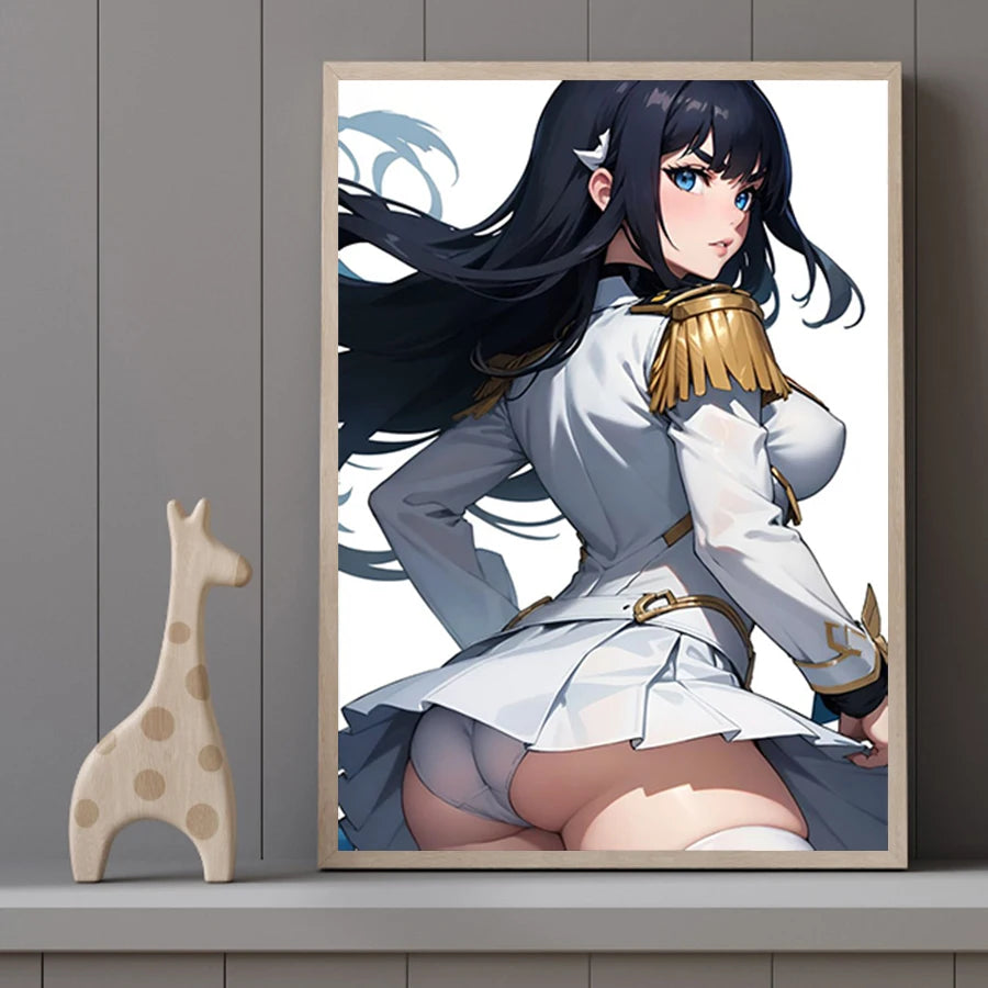 Hot Sexy Beauty Canvas Wall Art, Anime Girl Canvas Poster, Cartoon Anime Prints Poster For Living Room Home Decor Frameless